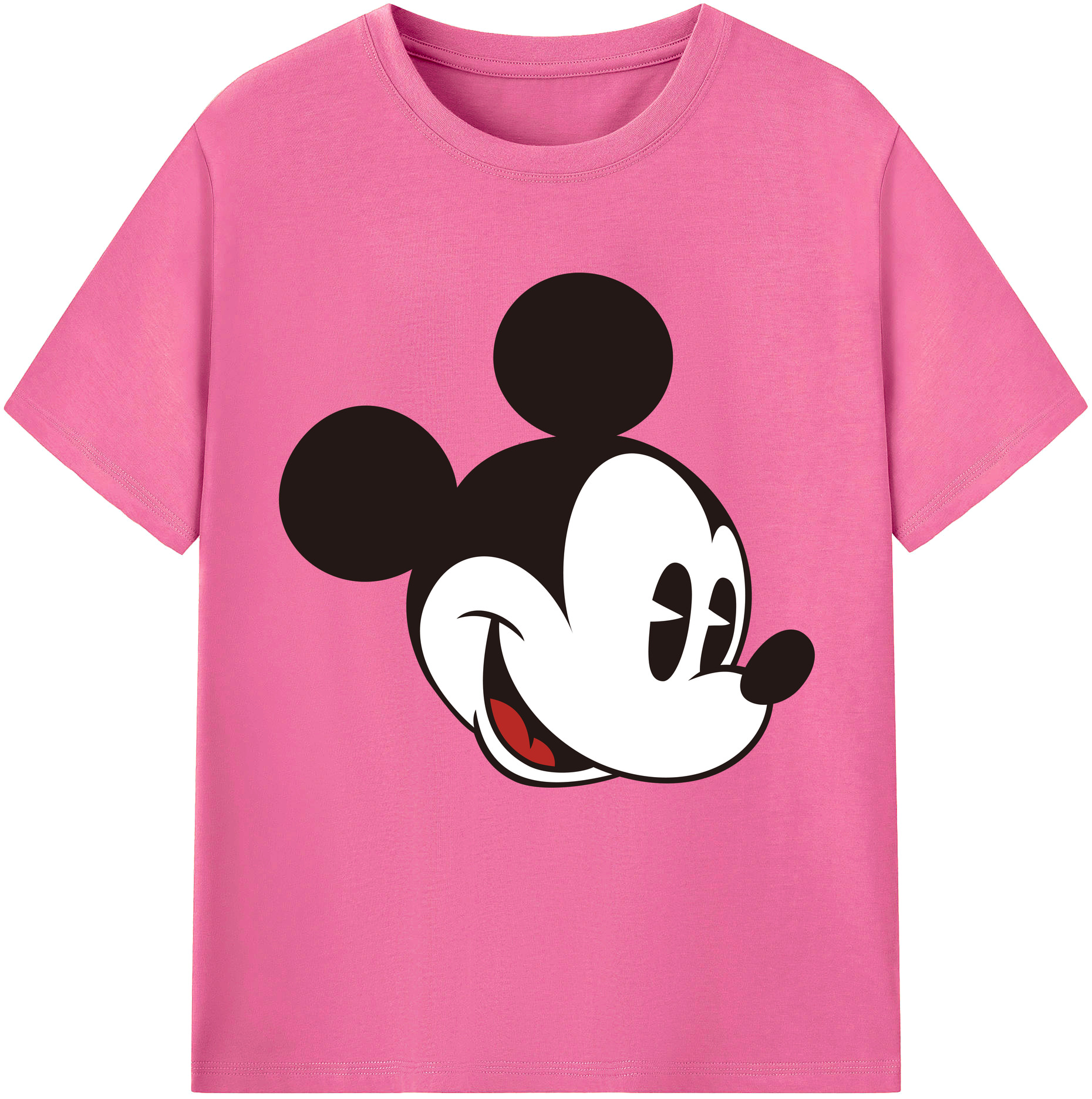 （画像用） ミッキーマウス Mickey Mouse レディースカジュアルプリントTシャツ（綿100％）